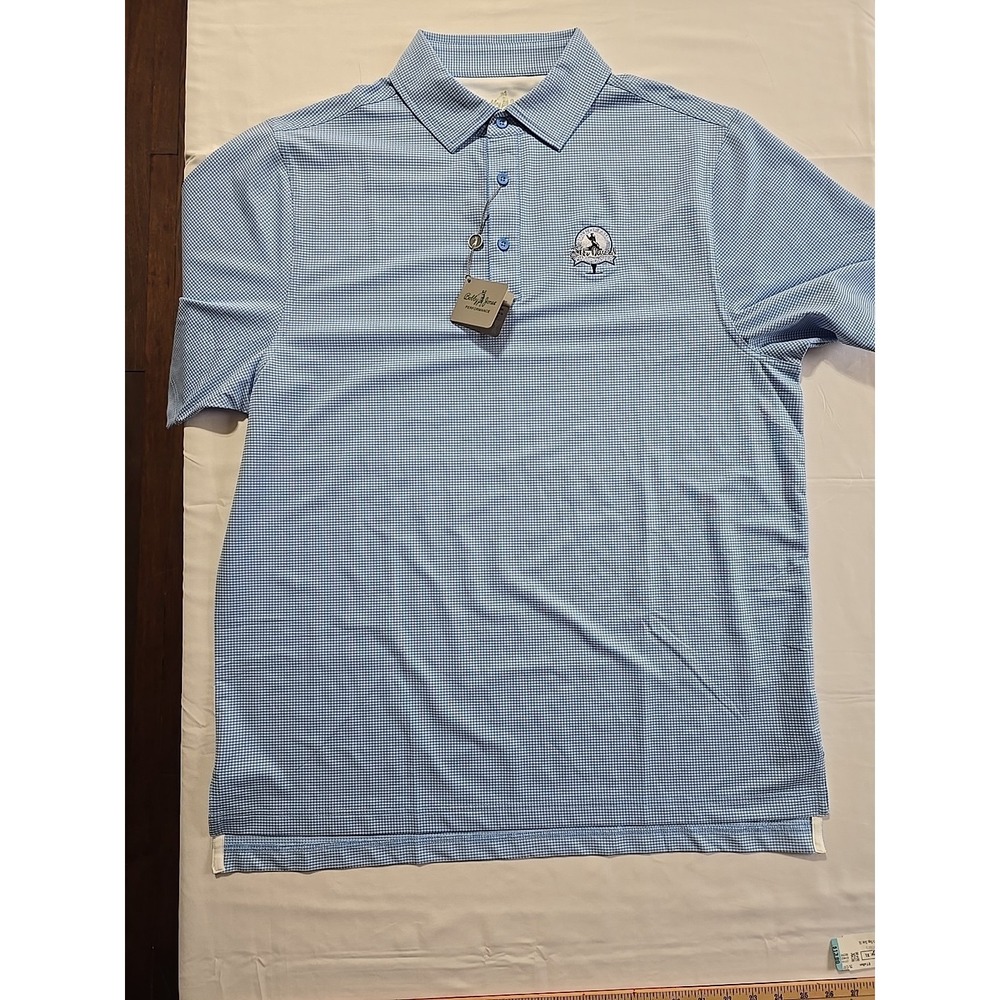 NWT Bobby Jones Polo Shirt Men XL Blue Golf Performance Hall Fame Landau Pontoon